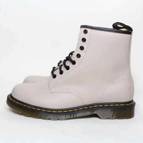 NWT Dr. Martens 1460 Vintage Taupe Smooth Leather 8 Eye Combat Boots Men 14 - Picture 3 of 5